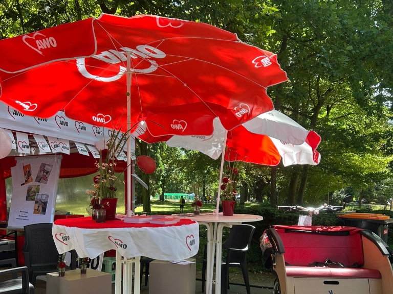 Stand der AWO während dem Sommerfest Bad Godesberg