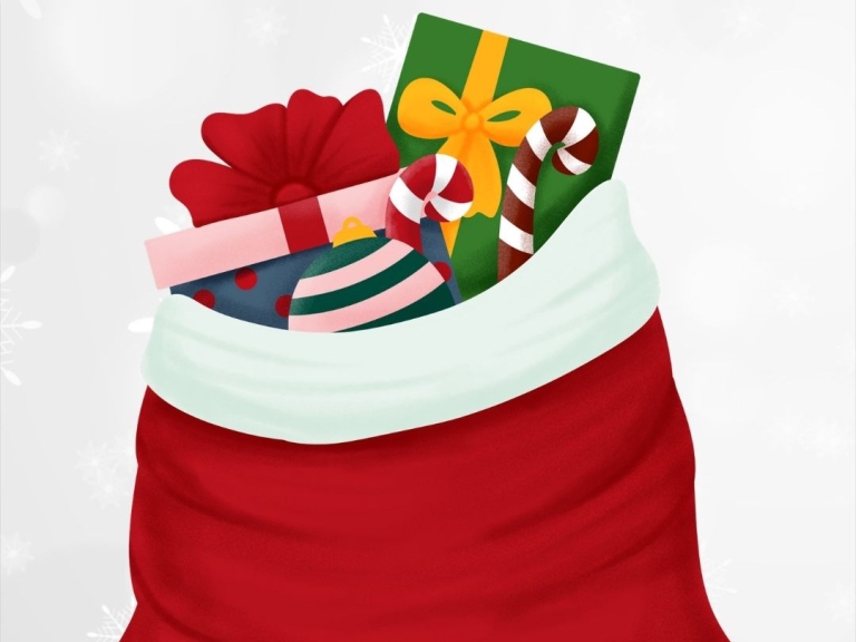 Weihnachtssäckchen mit Geschenken