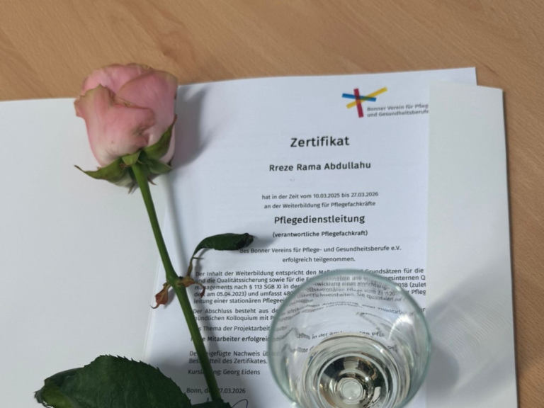 Zeugnis von Frau Rama Abdullahu