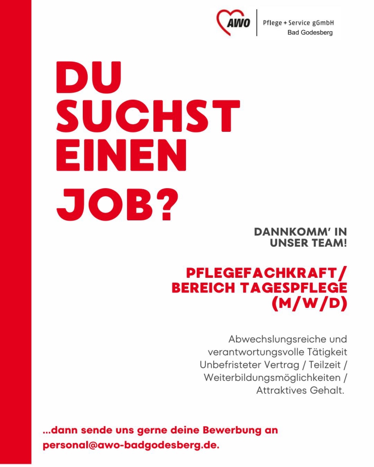 Stellenausschreibung Tagespflege