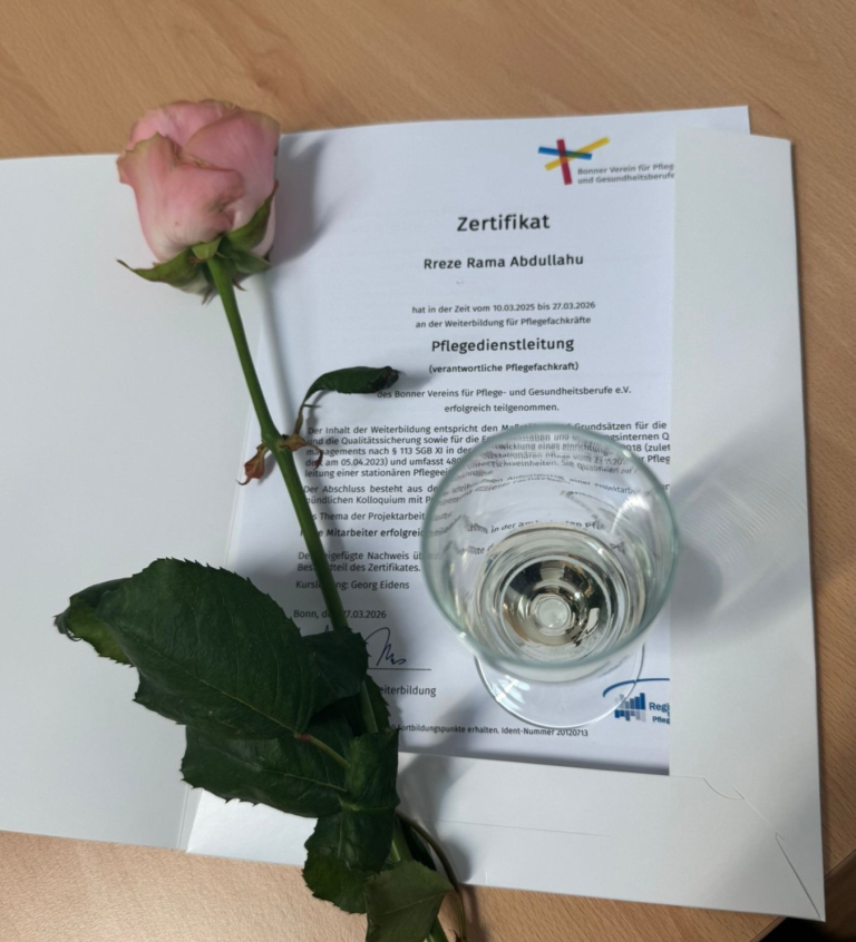 Zeugnis von Frau Rama Abdullahu