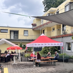 Der Innenhof des AWO-Wohnheims in Bad Godesberg