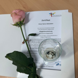 Zeugnis von Frau Rama Abdullahu